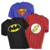 Combo de Camisetas Masculinas Batman, Super Homem e Flash em oferta na Amazon