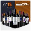 Divvino - Kit com 15 vinhos por R$ 299,00