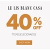 Le Lis Blanc - Sale- cupom de descontos grátis de 40% em itens selecionados e exclusivos e Frete Grátis Brasil