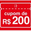 Americanas - cupom de descontos grátis de R$ 200 nas compras acima de R$ 1950