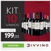 Kit com dez vinhos por R$ 199,00 em oferta da loja Divvino