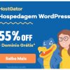Hostgator - hospedagem WordPress com 55% de desconto + domínio grátis