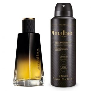 Combo Presente Malbec Gold Desodorante Colônia 50 ml + Antitranspirante Aerossol 75 g em oferta da loja OBoticário