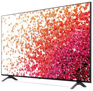 Smart TV LG 55'' 4K NanoCell ThinQAI Smart Magic 55NANO75SPA preto bivolt em oferta da loja Eletrum