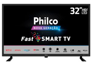 Smart TV Philco 32 Wi-Fi LED HD PTV32D10N5SKH preto bivolt em oferta da loja Eletrum