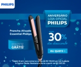 Aniversário: Prancha Alisadora Essential Philips preta e rosa BHS378/00 com 30% de desconto na Philips