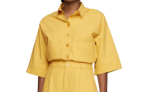 Camisa Cropped feminina amarela em oferta da loja Dzarm