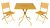 Conjunto Teresópolis amarelo (mesas e duas cadeiras) para área externa na Mobly