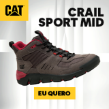 Lançamento Tênis Caterpillar Crail Sport Mid Marrom Pavement na CAT Lifestyle