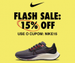 Flash Sale: 15% de desconto Extra na Nike